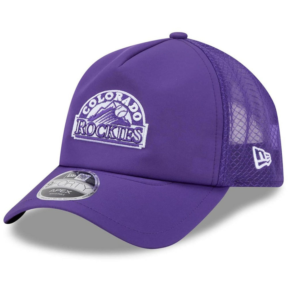 Colorado Rockies 2026 Batting Practice Alternate Apex 9FORTY Adjustable Hat Purple