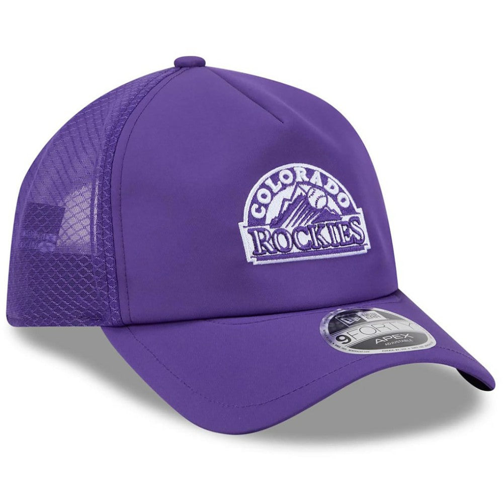 Colorado Rockies 2026 Batting Practice Alternate Apex 9FORTY Adjustable Hat Purple