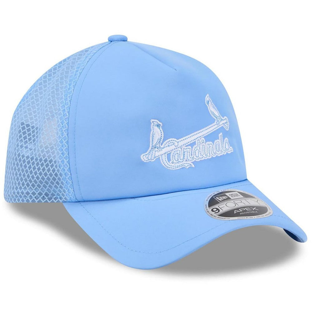 St. Louis Cardinals 2026 Batting Practice Alternate Apex 9FORTY Adjustable Hat Light Blue