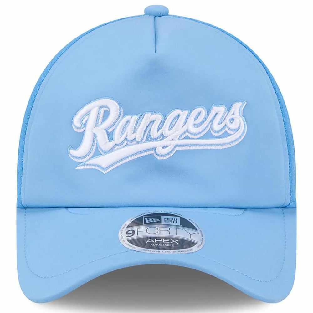 Texas Rangers 2026 Batting Practice Alternate Apex 9FORTY Adjustable Hat Light Blue