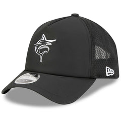 Miami Marlins 2026 Batting Practice Alternate Apex 9FORTY Adjustable Hat Black
