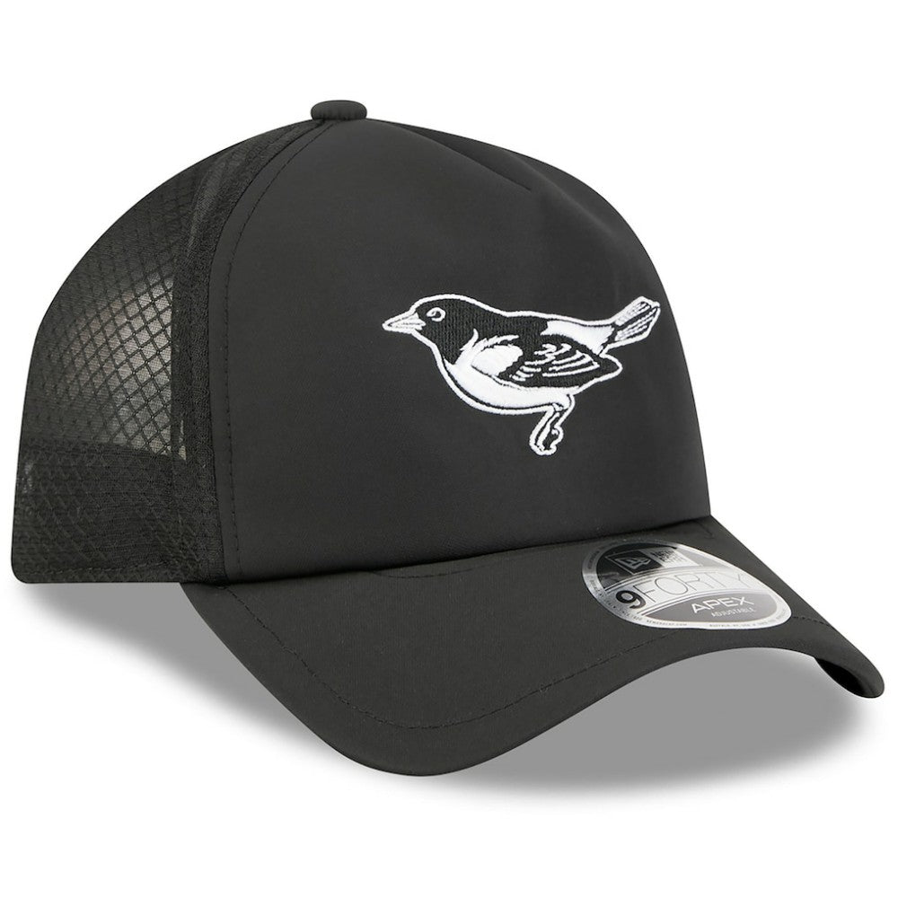 Baltimore Orioles 2026 Batting Practice Alternate Apex 9FORTY Adjustable Hat Black