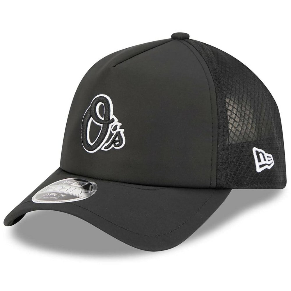 Baltimore Orioles 2026 Batting Practice Alternate Apex 9FORTY Adjustable Hat Black