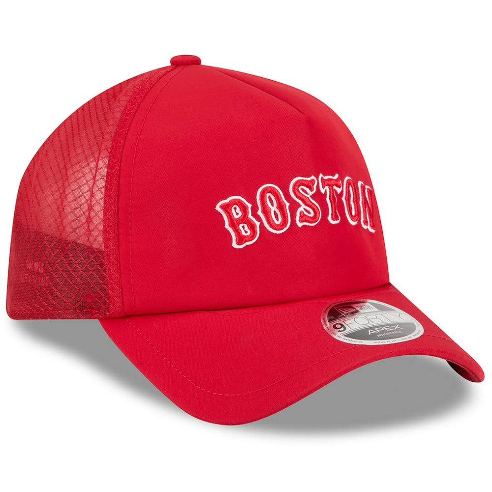 Boston Red Sox 2026 Batting Practice Alternate Apex 9FORTY Adjustable Hat Red