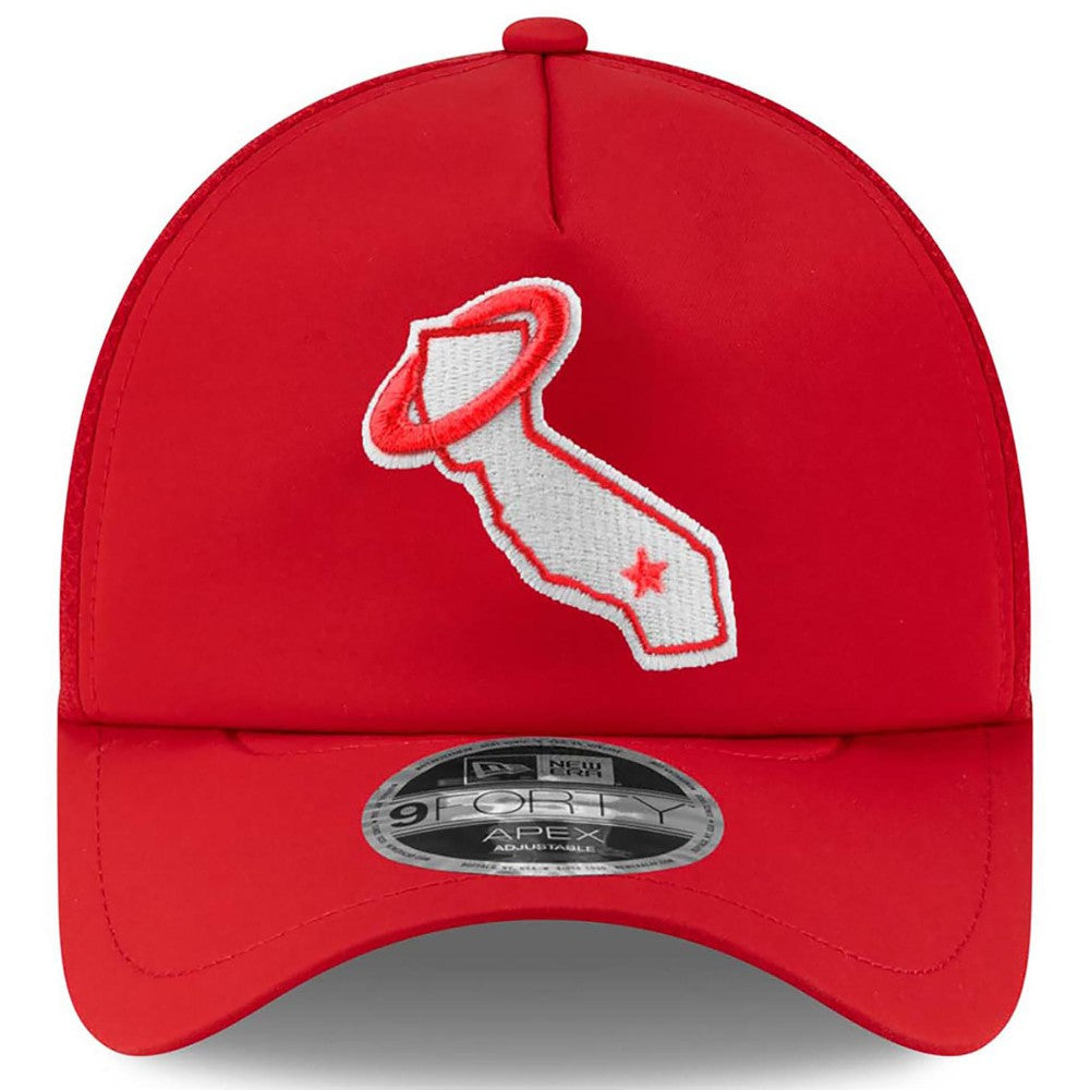 Los Angeles Angels 2026 Batting Practice Alternate Apex 9FORTY Adjustable Hat Red
