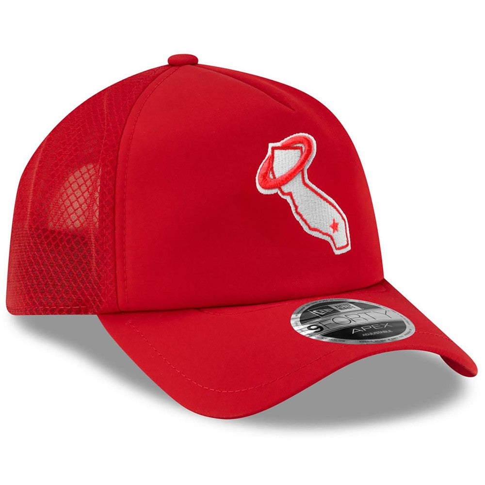 Los Angeles Angels 2026 Batting Practice Alternate Apex 9FORTY Adjustable Hat Red