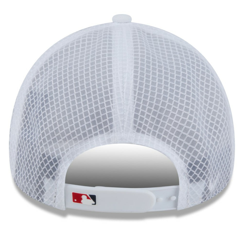Washington Nationals 2026 Batting Practice Apex 9FORTY Adjustable Trucker Hat White