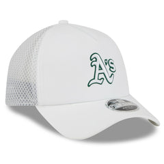 Athletics 2026 Batting Practice Apex 9FORTY Adjustable Trucker Hat White