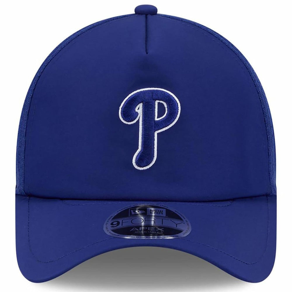 Philadelphia Phillies 2026 Batting Practice Apex 9FORTY Adjustable Trucker Hat Royal