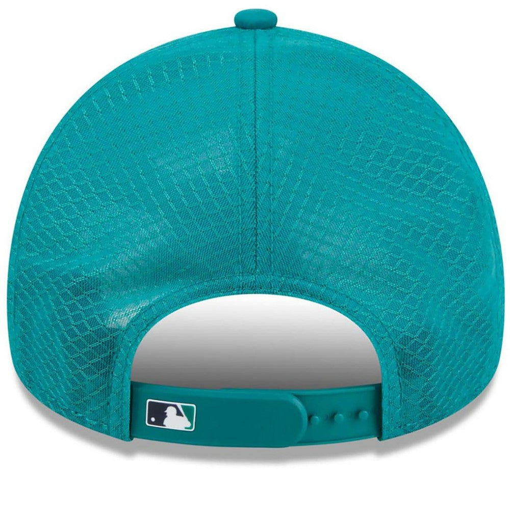 Seattle Mariners 2026 Batting Practice Apex 9FORTY Adjustable Trucker Hat Teal