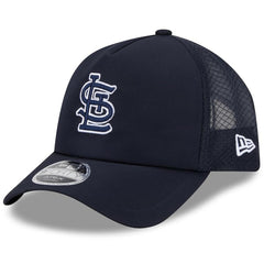St. Louis Cardinals 2026 Batting Practice Apex 9FORTY Adjustable Trucker Hat Navy