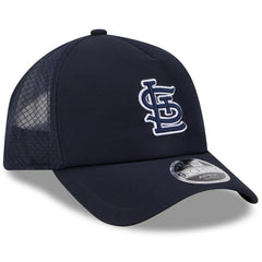 St. Louis Cardinals 2026 Batting Practice Apex 9FORTY Adjustable Trucker Hat Navy