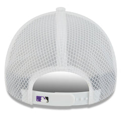 Colorado Rockies 2026 Batting Practice Apex 9FORTY Adjustable Trucker Hat White
