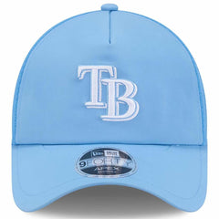 Tampa Bay Rays 2026 Batting Practice Apex 9FORTY Adjustable Trucker Hat Light Blue