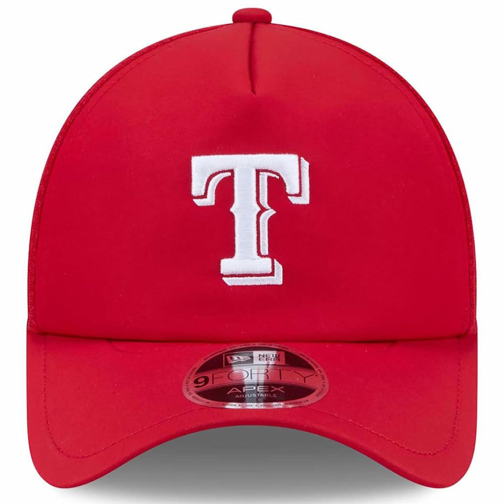 Texas Rangers 2026 Batting Practice Apex 9FORTY Adjustable Trucker Hat Red