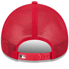 Boston Red Sox 2026 Batting Practice Apex 9FORTY Adjustable Trucker Hat Red