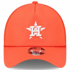 Houston Astros 2026 Batting Practice Apex 9FORTY Adjustable Trucker Hat Orange