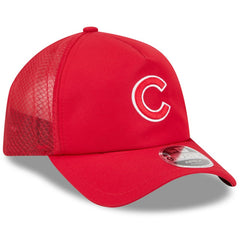 Chicago Cubs 2026 Batting Practice Apex 9FORTY Adjustable Trucker Hat Red