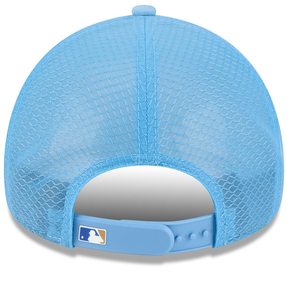 Kansas City Royals 2026 Batting Practice Apex 9FORTY Adjustable Trucker Hat Light Blue