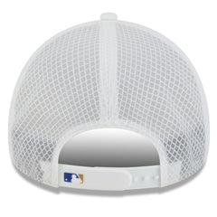 Kansas City Royals 2026 Batting Practice Apex 9FORTY Adjustable Trucker Hat White
