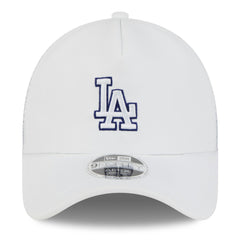 Los Angeles Dodgers 2026 Batting Practice Apex 9FORTY Adjustable Trucker Hat White