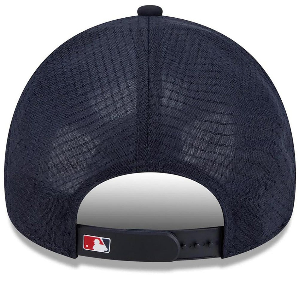 Washington Nationals 2026 Batting Practice Apex 9FORTY Adjustable Trucker Hat Navy