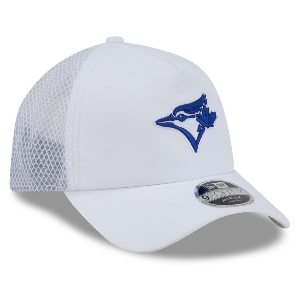 Toronto Blue Jays 2026 Batting Practice Apex 9FORTY Adjustable Trucker Hat White