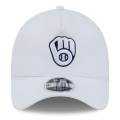 Milwaukee Brewers 2026 Batting Practice Apex 9FORTY Adjustable Trucker Hat White