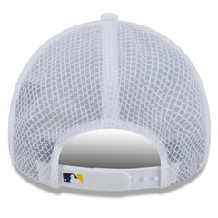 Milwaukee Brewers 2026 Batting Practice Apex 9FORTY Adjustable Trucker Hat White