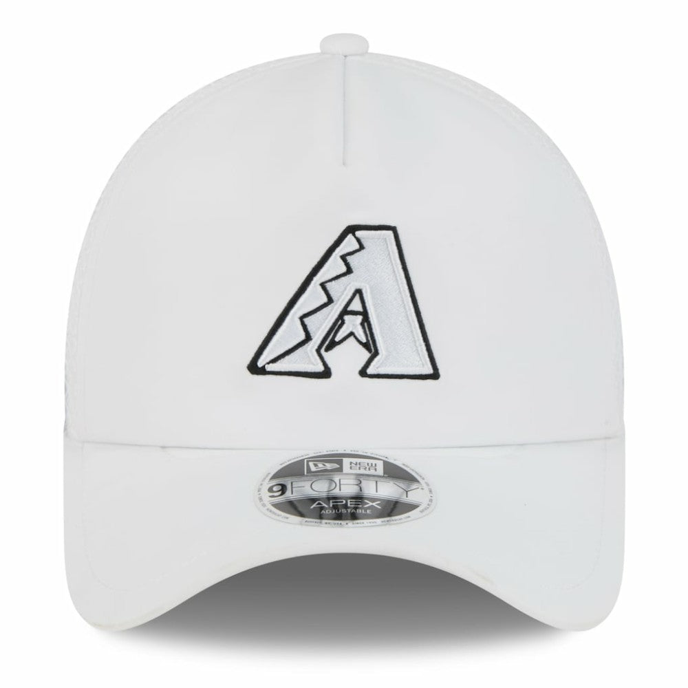 Arizona Diamondbacks 2026 Batting Practice Apex 9FORTY Adjustable Trucker Hat White