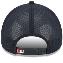 Los Angeles Angels 2026 Batting Practice Apex 9FORTY Adjustable Trucker Hat Navy