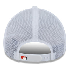 Los Angeles Angels 2026 Batting Practice Apex 9FORTY Adjustable Trucker Hat White