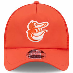 Baltimore Orioles 2026 Batting Practice Apex 9FORTY Adjustable Trucker Hat Orange