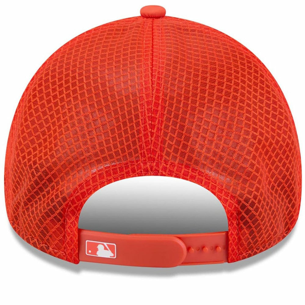 Baltimore Orioles 2026 Batting Practice Apex 9FORTY Adjustable Trucker Hat Orange