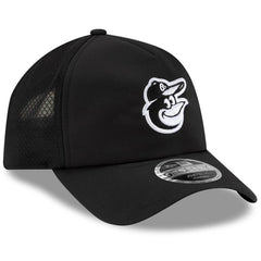 Baltimore Orioles 2026 Batting Practice Apex 9FORTY Adjustable Trucker Hat Black