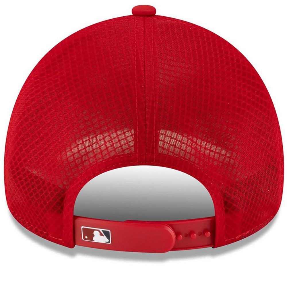 Washington Nationals 2026 Batting Practice Apex 9FORTY Adjustable Trucker Hat Red