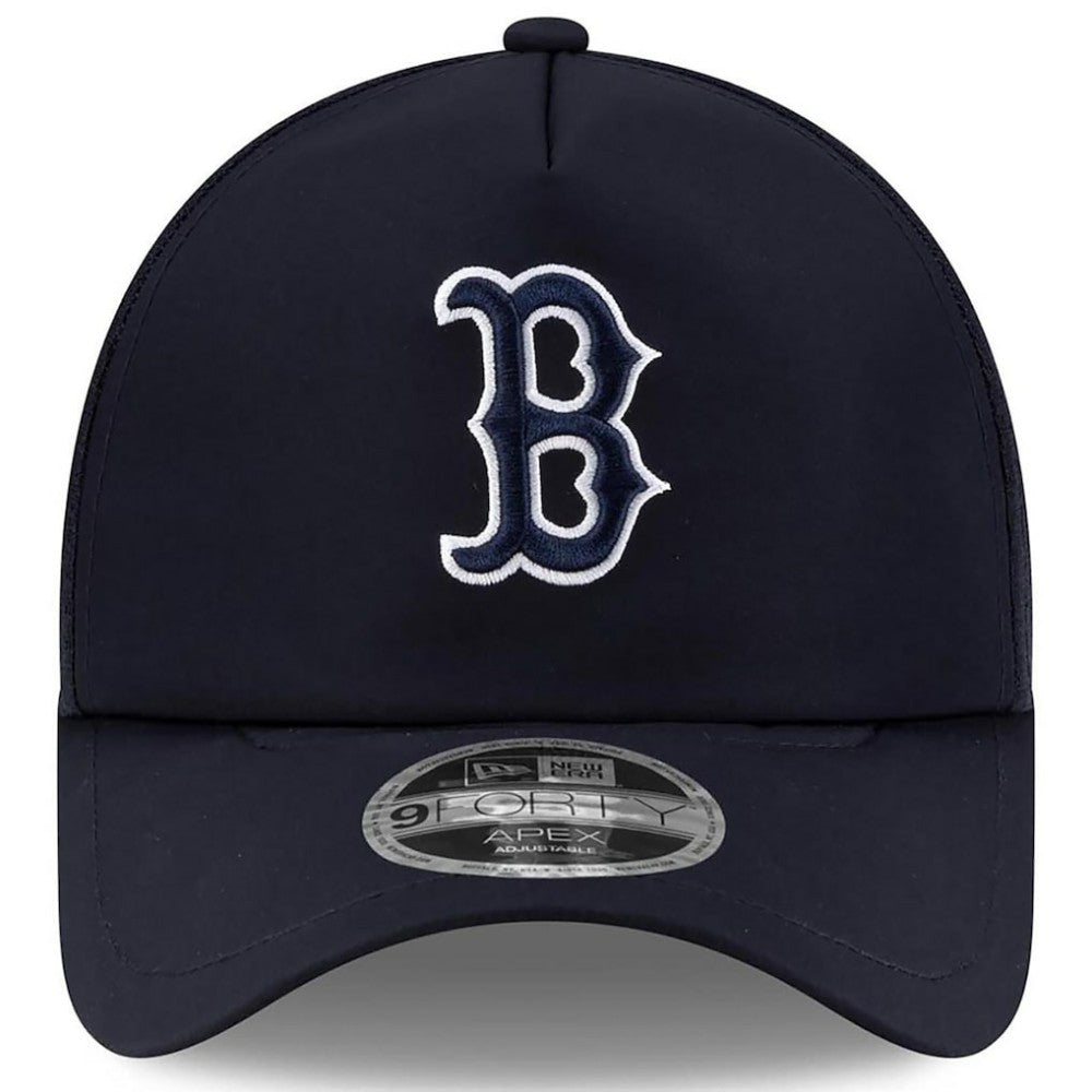 Boston Red Sox 2026 Batting Practice Apex 9FORTY Adjustable Trucker Hat Navy