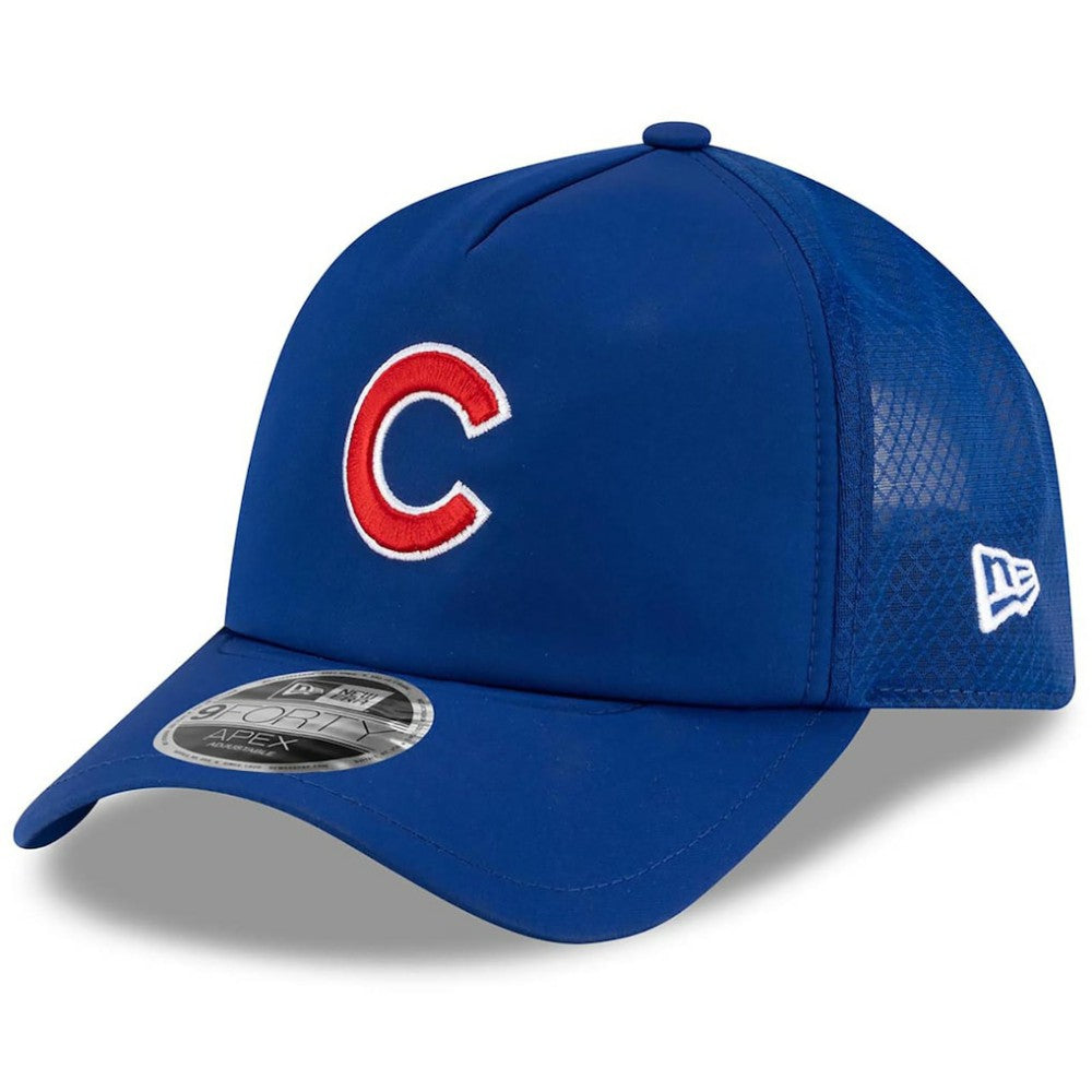 Chicago Cubs 2026 Batting Practice Apex 9FORTY Adjustable Trucker Hat Royal