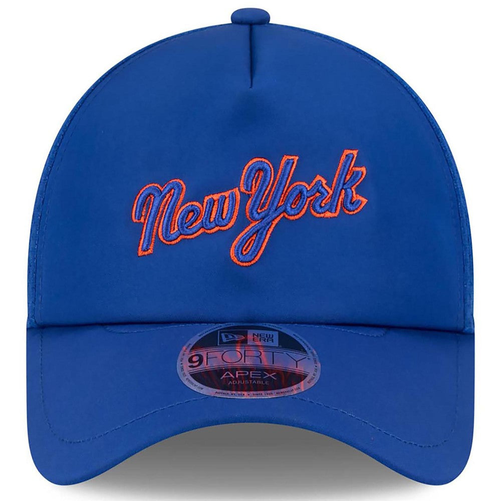 New York Mets 2026 Batting Practice Apex 9FORTY Adjustable Trucker Hat Royal