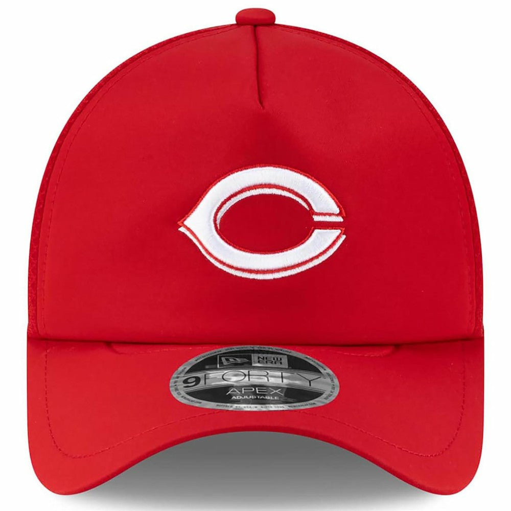 Cincinnati Reds 2026 Batting Practice Apex 9FORTY Adjustable Trucker Hat Red