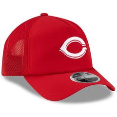 Cincinnati Reds 2026 Batting Practice Apex 9FORTY Adjustable Trucker Hat Red