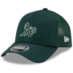 Athletics 2026 Batting Practice Apex 9FORTY Adjustable Trucker Hat Green