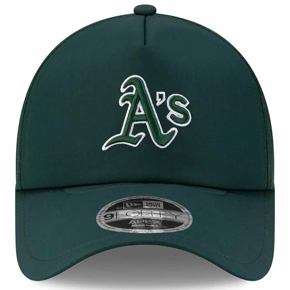 Athletics 2026 Batting Practice Apex 9FORTY Adjustable Trucker Hat Green