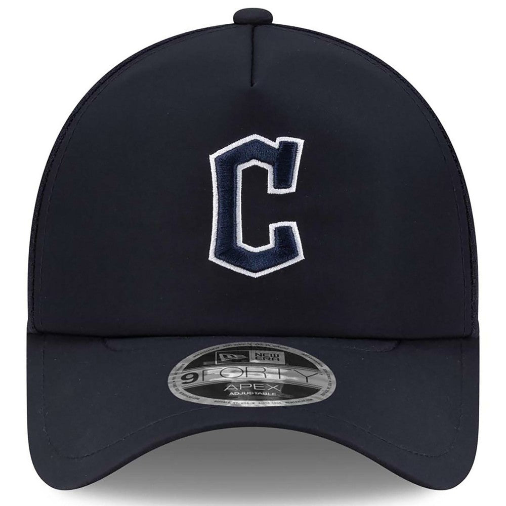 Cleveland Guardians 2026 Batting Practice Apex 9FORTY Adjustable Trucker Hat Navy