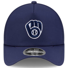 Milwaukee Brewers 2026 Batting Practice Apex 9FORTY Adjustable Trucker Hat Navy