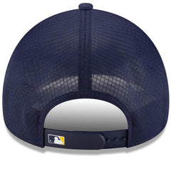 Milwaukee Brewers 2026 Batting Practice Apex 9FORTY Adjustable Trucker Hat Navy