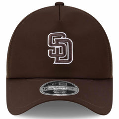 San Diego Padres 2026 Batting Practice Apex 9FORTY Adjustable Trucker Hat Brown