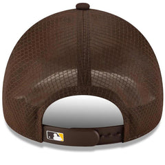 San Diego Padres 2026 Batting Practice Apex 9FORTY Adjustable Trucker Hat Brown