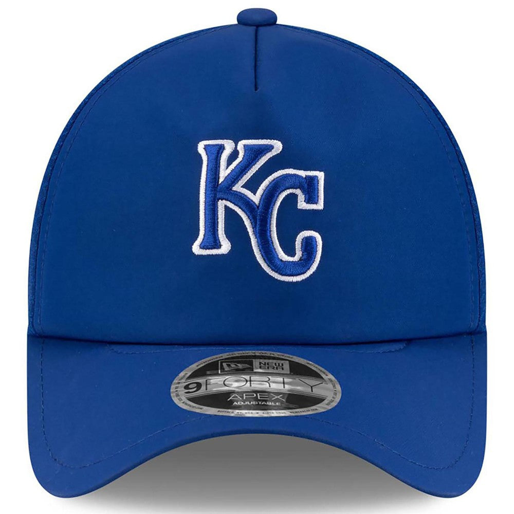 Kansas City Royals 2026 Batting Practice Apex 9FORTY Adjustable Trucker Hat Royal