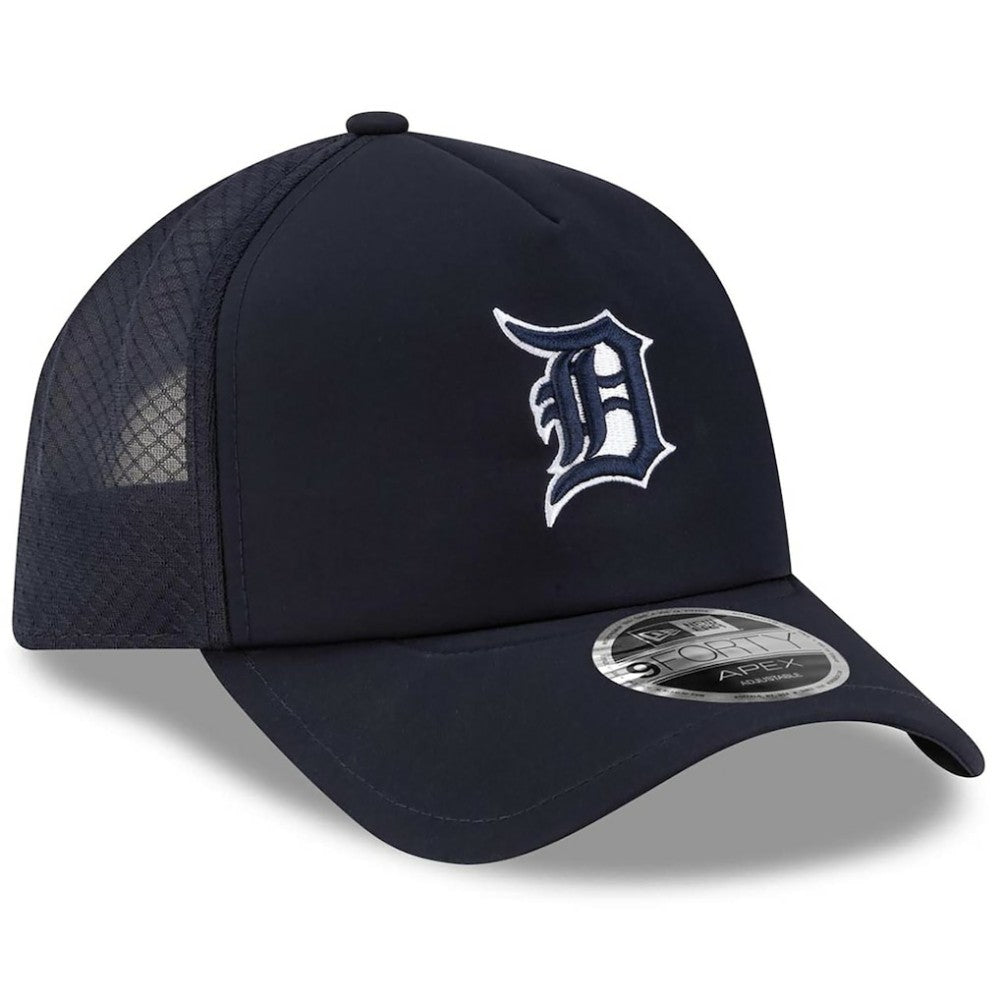 Detroit Tigers 2026 Batting Practice Apex 9FORTY Adjustable Trucker Hat Navy